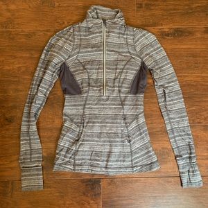 Lulu lemon grey running tech sweatshirt